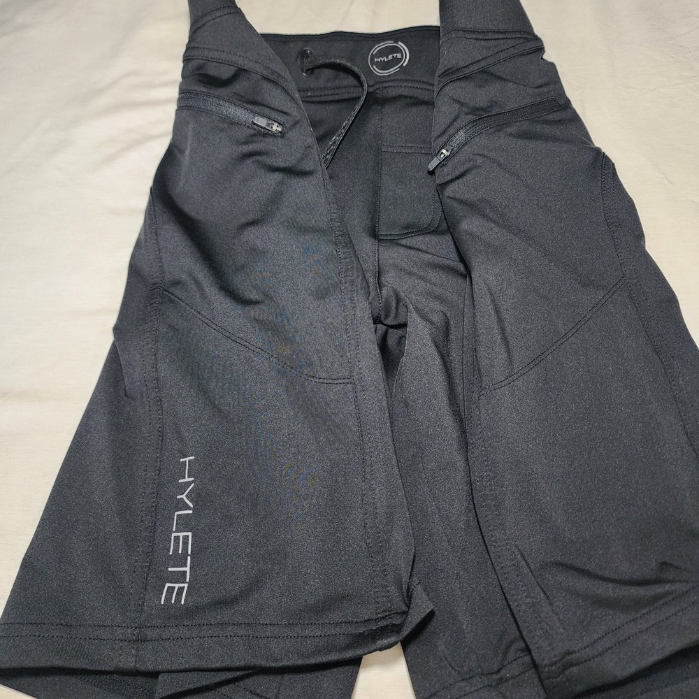 Hylete Athletic Training Shorts Mens Medium Black Excellent Above Knee Pockets - Picture 3 of 5